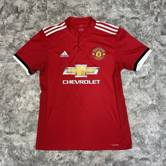 Manchester United Football Jersey Home Shirt 2017/2018 size M Jones #4 Red - Picture 1 of 5